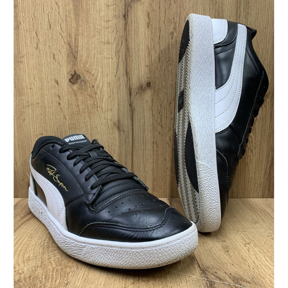 Puma Ralph Sampson Lo Sneaker Shoes 370846-01 Black White Mens Size 11